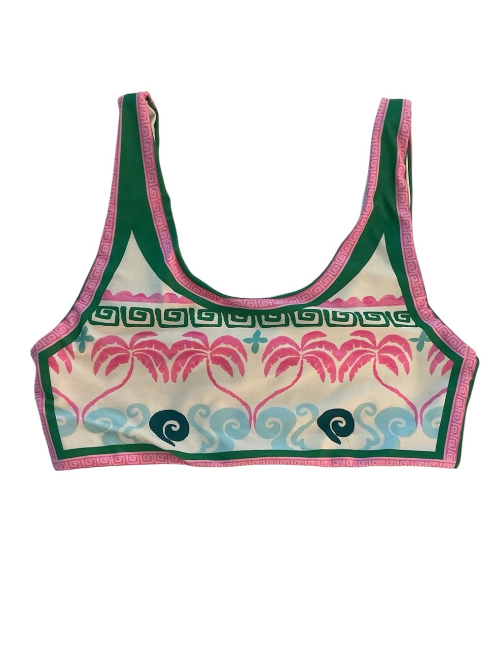 Beach Riot Francis swim top white/pink tropical Large